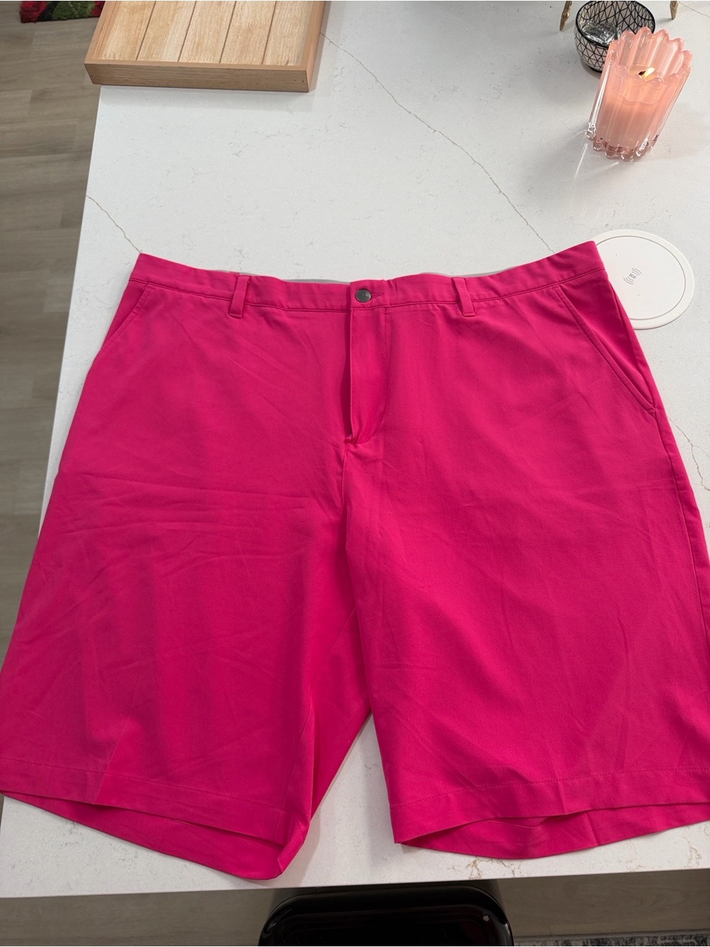 Men’s Hot Pink Casual/Golf  Shorts